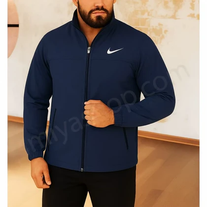 کاپشن مردانه نایکی سرمه ای ضد آب مدل سانتانا با آستر داخلی