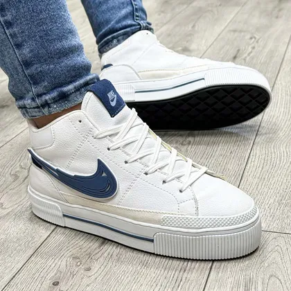 کفش مردانه ساق کوتاه مدل نایک NIKE رنگ سفید آبی