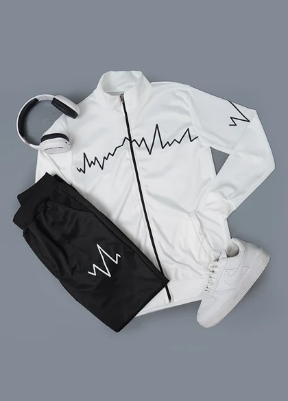 ست سویشرت شلوار مردانه سفید مدل EKO ویژه