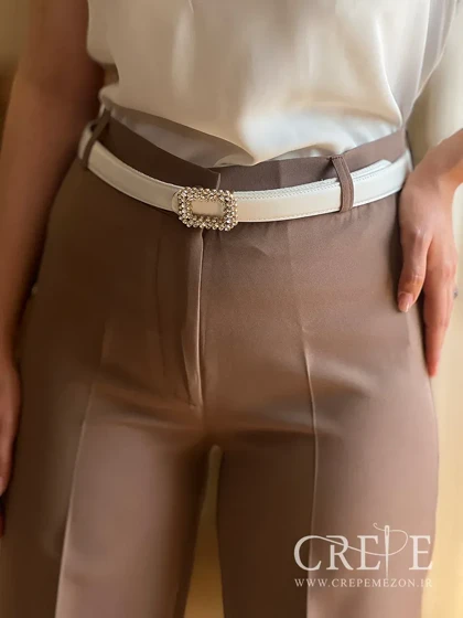 شلوار از بالا راسته کرپ قد 102