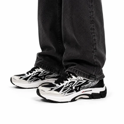 کفش کتانی مردانه (کیفیتاورجینال) مدل میزانو مشکی سفید Mizuno