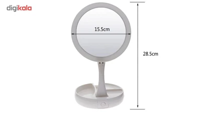 آینه آرایشی Foldaway مدل چراغ دار با قابلیت بزرگنمایی