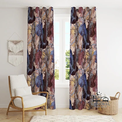 پرده اسپرت طرح پوست ماری مدل W5007