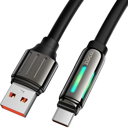 کابل تایپ سی هوکو مدل U136 با نور RGB طول 1.2 متر 5 آمپر