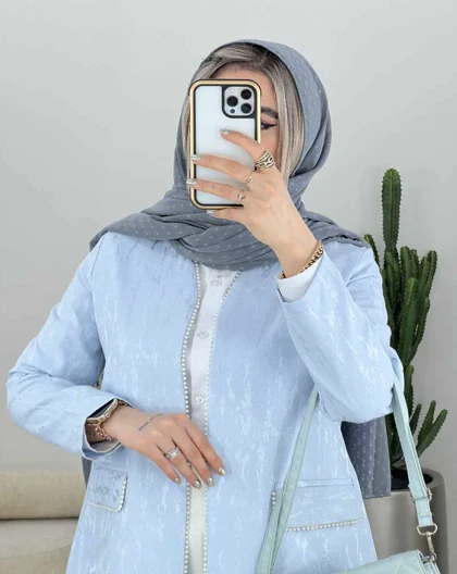 کت مزونی مروارید دوزی(32)کد3486