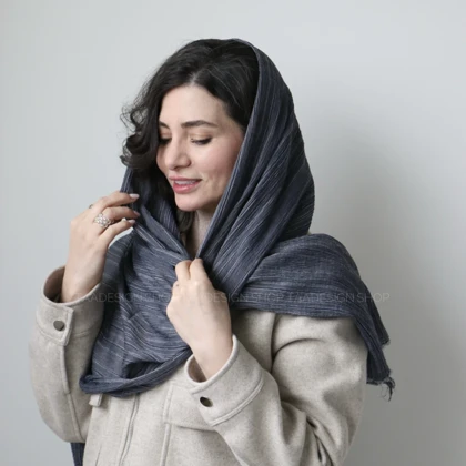 شال حصیری راه راه مدل بابونه