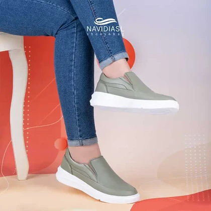 کفش زنانه چرم اسپرت کد 2015012