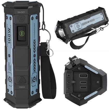 پاور بانک 20000 پاورولوژی Powerology مدل PPBCHA91BK با چراغ قوه
