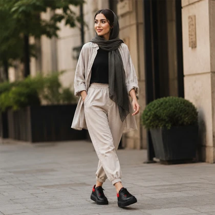 کفش روزمره زنانه چرم یلسان مدل آترین کد 691-HRM