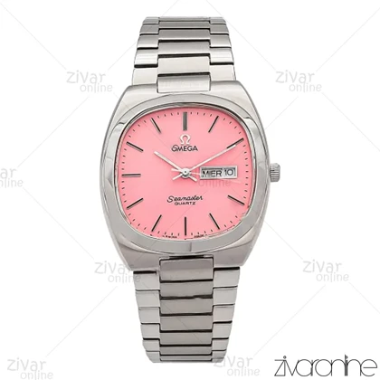 ساعت امگا سیمستر نقره ای صفحه صورتی 106257