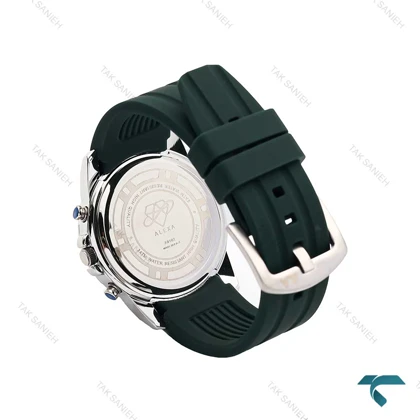 ساعت الکسا A0102 پریمیر مردانه سه موتوره استیل سبز Alexa-6207-G