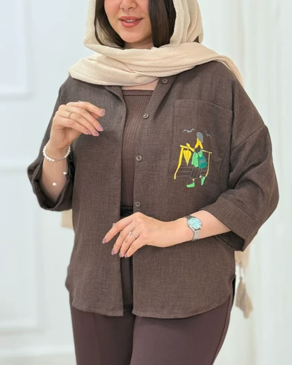 تونیک مانتویی فائزه کد محصول 1655