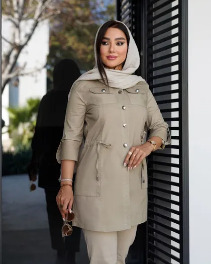 مانتو یقه مردانه مدل کژال کد 716
