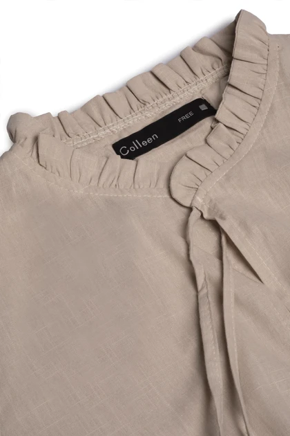 پیراهن لینن بلند - 9112