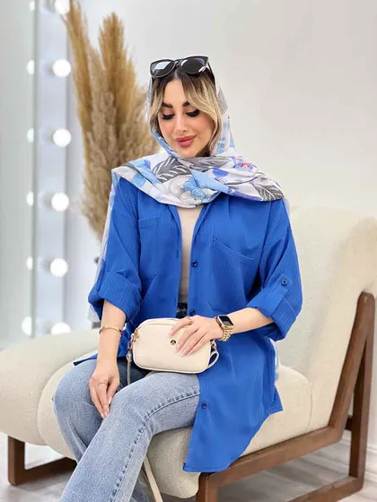 شومیز کراش آستین بند دار