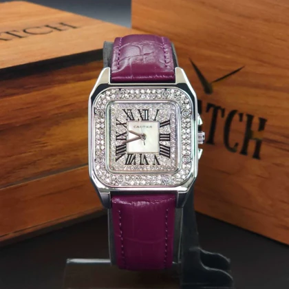 ساعت مچی زنانه کارتیر CARTIER A8041 رنگ ثابت با موتور کوارتز ژاپنی