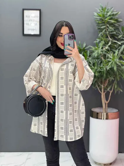 مانتو طرحدار سنتی تک جیب