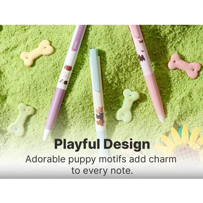 خودکار ژله ای مشکی کاکو KACO مدل K7 Puppy نوک 0.5 میلی متری 3 عددی