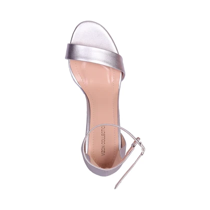 پاشنه‌بلند مدل لودشکا جلوباز نقره ای کد 1763