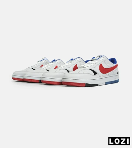 کفش کتانی بزرگ پا مشکی سفید آبی قرمز نایک Nike Gama Force Sail