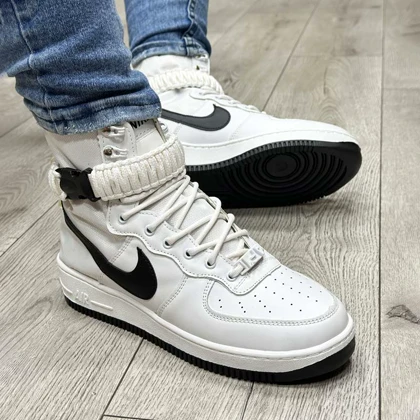 کفش و کتانی ساق‌دار مردانه مدل NIKE AIRFORCE AF1 رنگ سفید