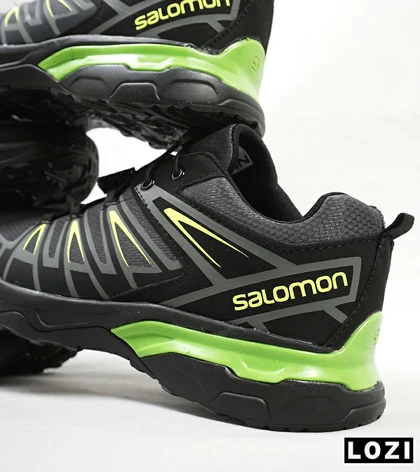 کفش کتانی مشکی سبز سالومون Salomon X ULTRA