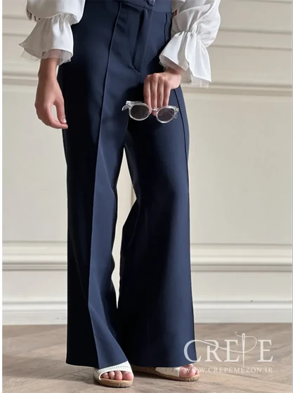 شلوار از بالا راسته کرپ پشت کش