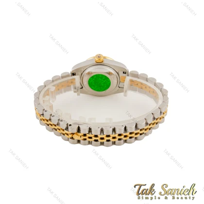 ساعت رولکس زنانه دورنگین صفحه سیلور Rolex-5653-L