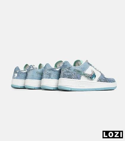کفش کتانی مردانه و زنانه سفید آبی NIKE dunk low steam puppet