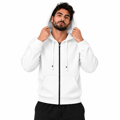 سویشرت اسپرت بیسیک مدل ZRA-5F0659 سفید