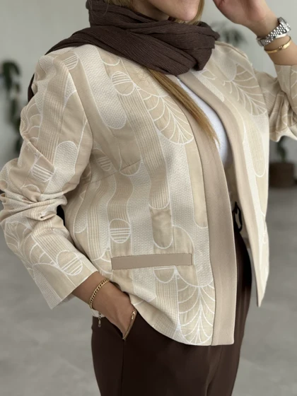 کت ژاکارد زنانه کد KAROR