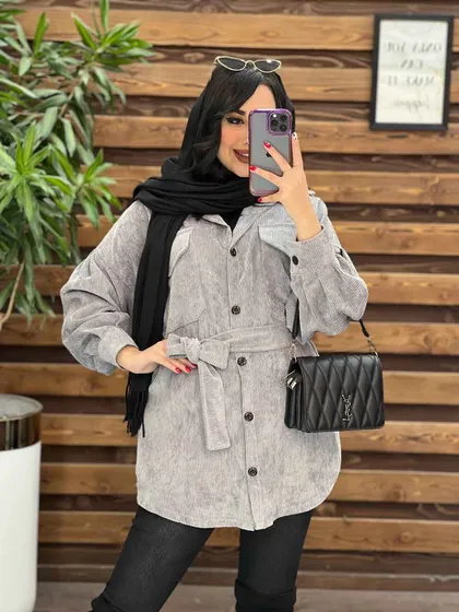 مانتو کبریتی کمردار