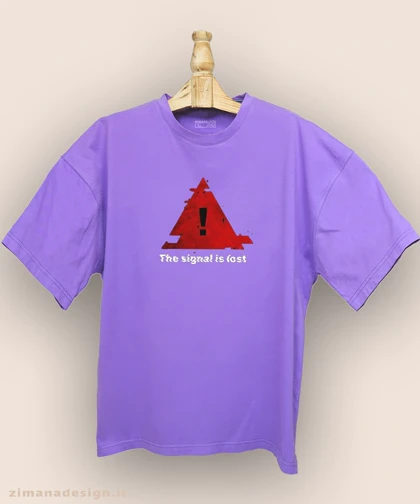 تیشرت لش مردانه و زنانه طرح مثلث سیگنال از دست رفته کد 965
