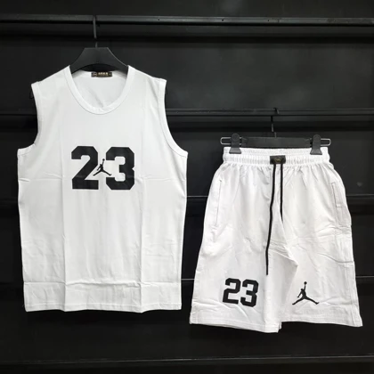 ست تاپ و شلوارک نخی جوردن با 7 رنگ