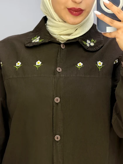 مانتو گلدوزی لینن گلدا کد 20145573