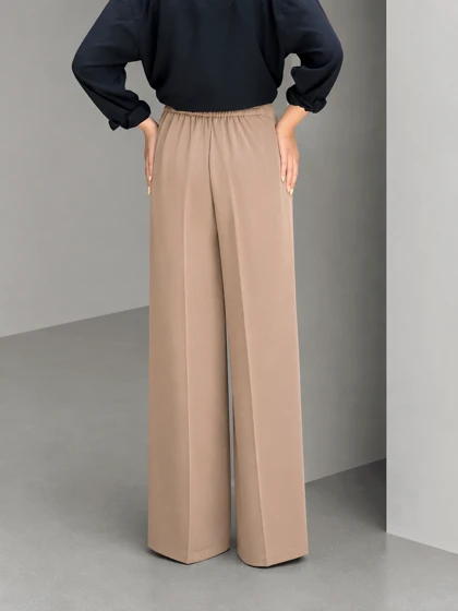 شلوار بگ پارچه ای کمربندی