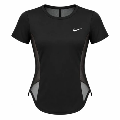 تیشرت ورزشی زنانه توردار مشکی MB FITNESS کد 66973