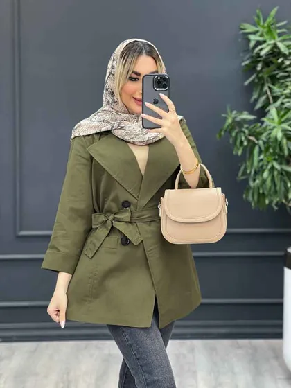 مانتو لینن اسلپ چهاردکمه