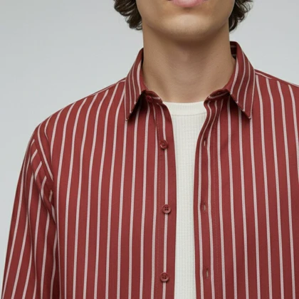 پیراهن آستین بلند نخی راه راه inception