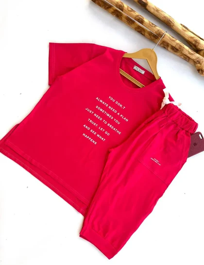 ست تیشرت شلوار برمودا فونت