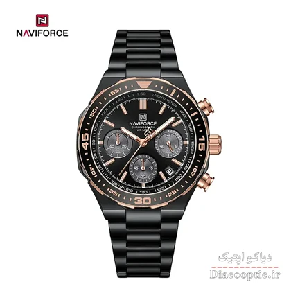 ساعت مچی مردانه سه موتور برند نیوی فورس مدل NF 8049 استیل