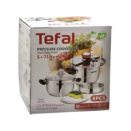 زودپز دوقلو تفال با ظرفیت 5 و 7 لیتر Tefal