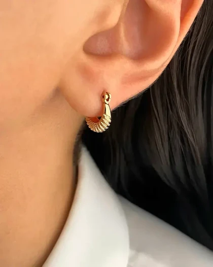 گوشواره ظریف طرح طلا ژوپینگ