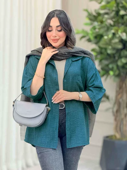 شومیز آستین پاگن ثمین
