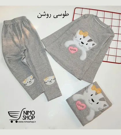 ست راحتی (بلوز و شلوار ) دخترانه مدل کبریتی