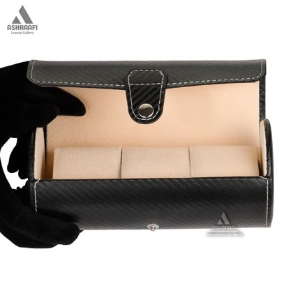 باکس ساعت 3 تایی چرمی Leather Travel Watch Case 3-K