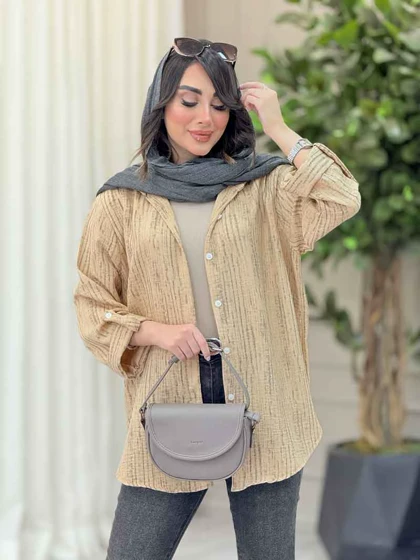 شومیز آستین پاگن نجلا