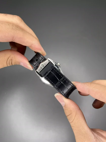 ساعت مچی امگا کانستلیشن بند مشکی صفحه سفید Omega Constellation