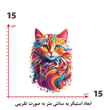 استیکر پارچه و لباس پاد آفرین مدل گربه کد 1600
