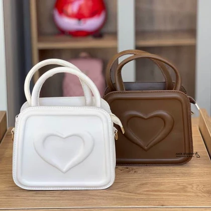 کیف دخترانه دستی دوشی طرح قلب